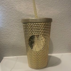 Gold Holiday Starbucks Cup